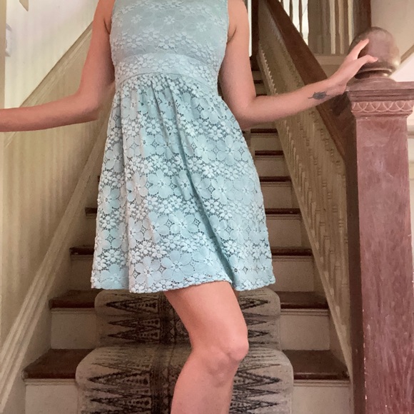 Ann Taylor LOFT lace overlay sleeveless dress 00P - Picture 6 of 11